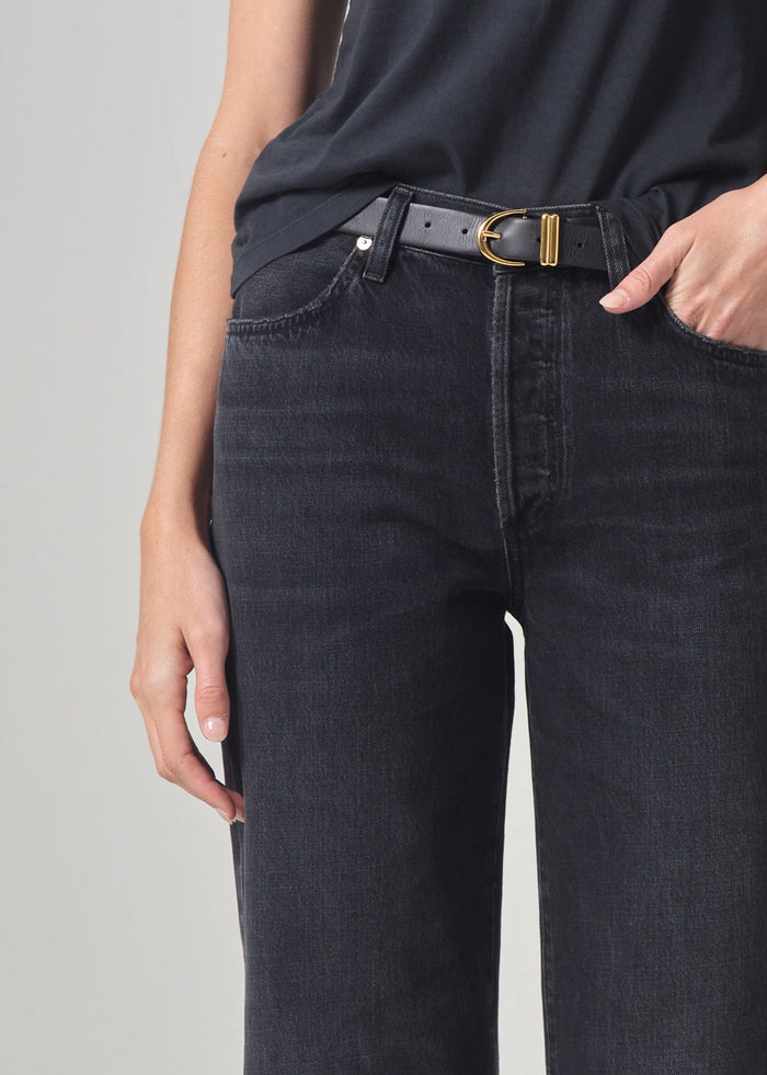 ANNINA 高腰淡黑牛仔寬褲 PC