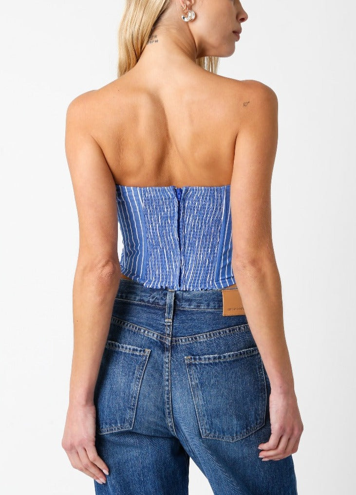 藍白條紋平口上衣