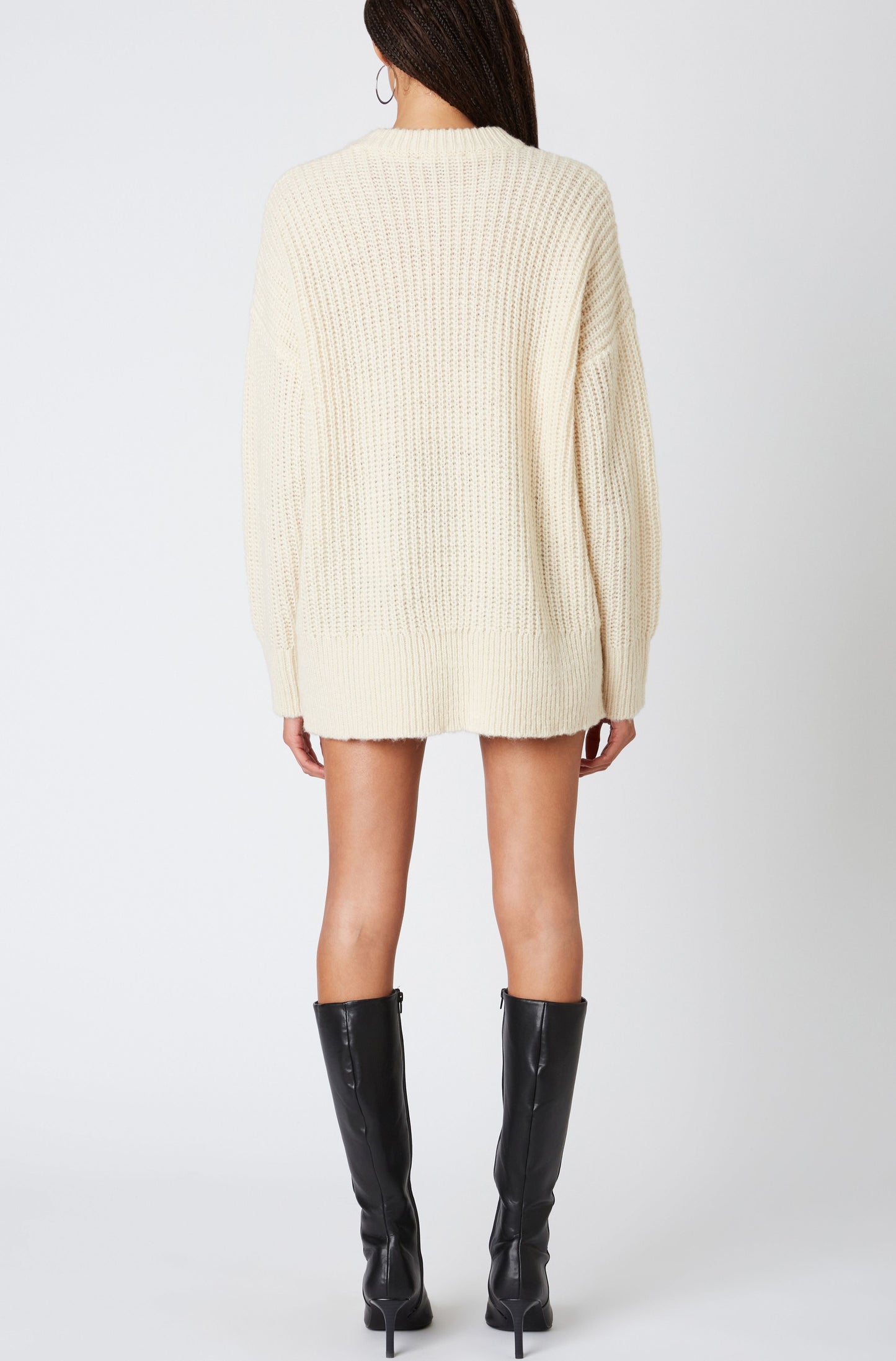 長版落肩一件式針織 兩色