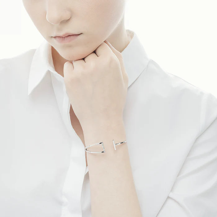 Eva 銅鍍18K金鑲鑽手環