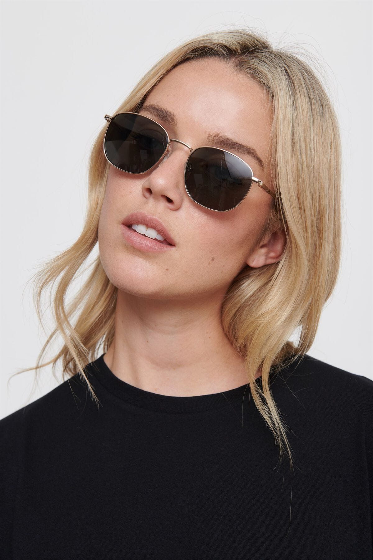 復古金框中款墨鏡