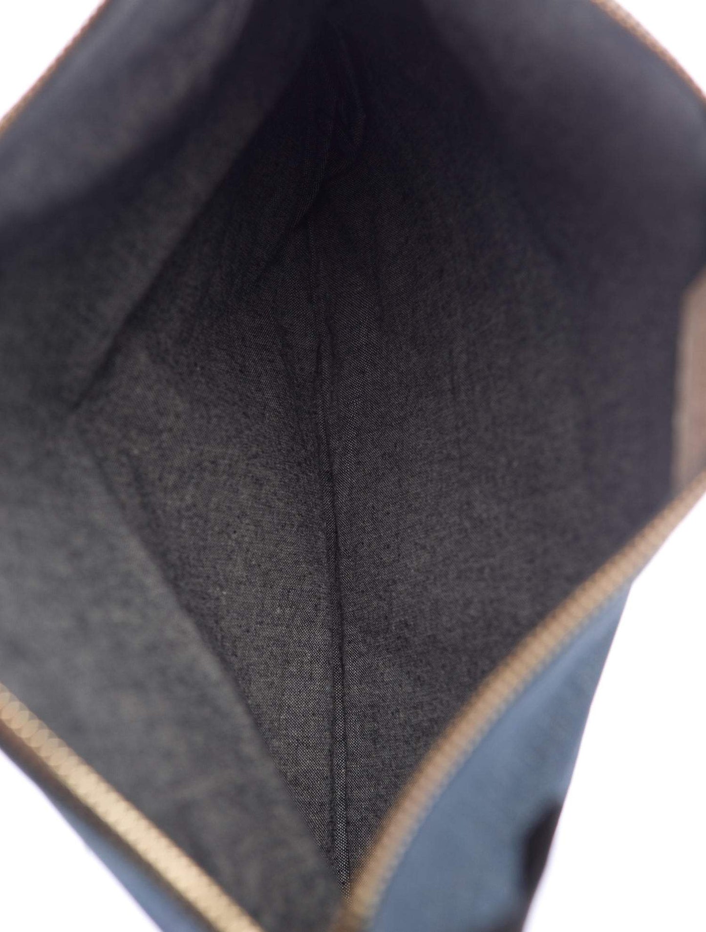 單寧拼接翻折手拿包 - Maiden Lane