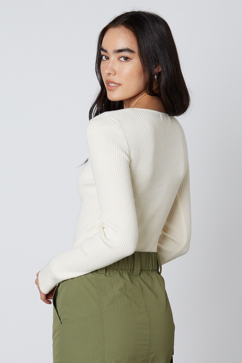 桃心領針織上衣 兩色